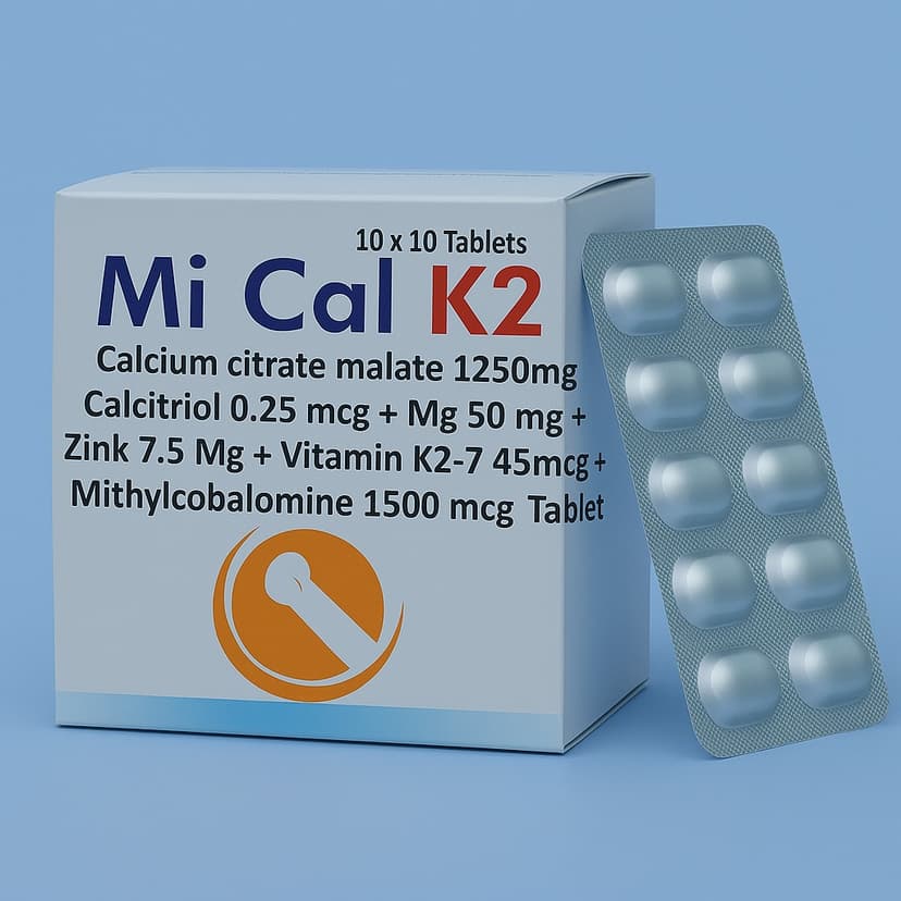 Mi Cal K2 Tablets - Front View
